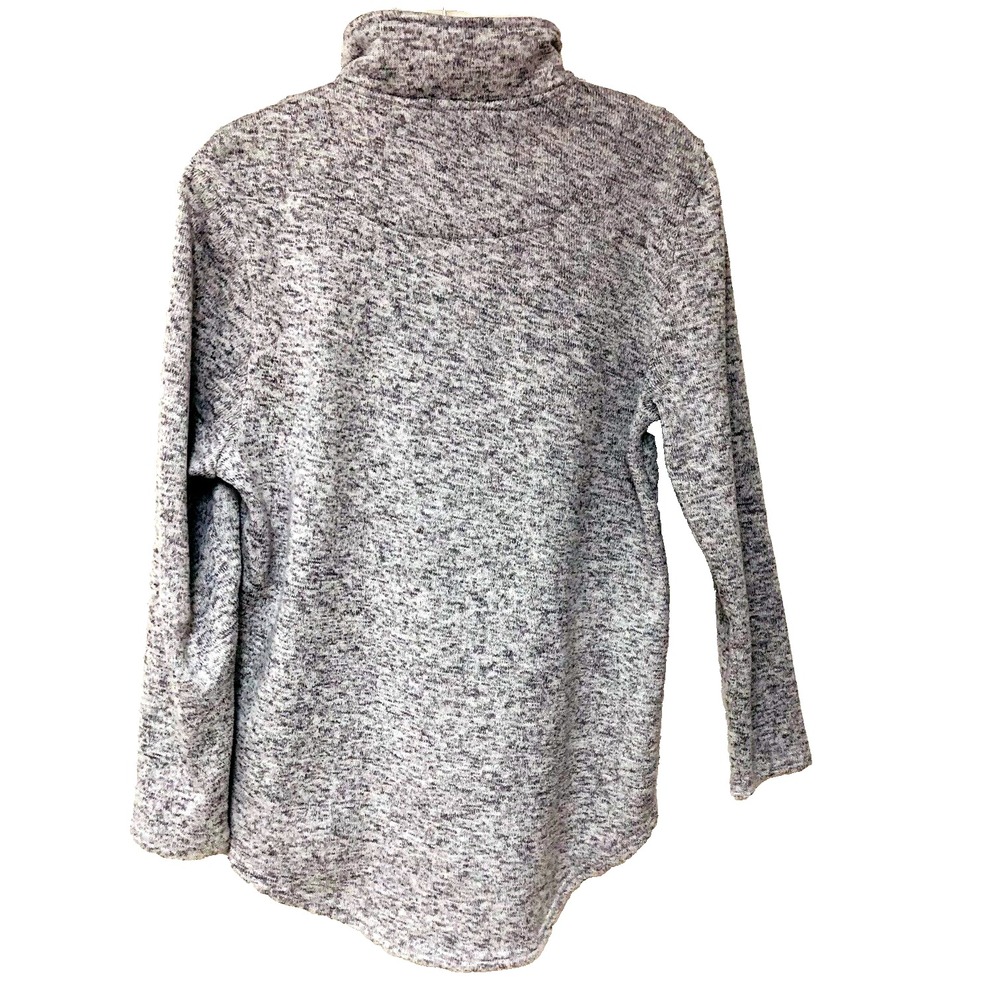 Simply Southern 1/4 Snap Sweater Womens L XL Gray Pullover Activewear Cozy Comfy - Picture 4 of 5